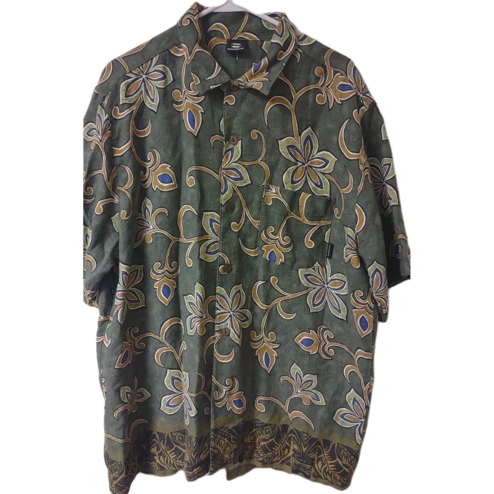 Billabong Hawaiian Tiki Print Button Up Shirt XL Dimensions In Description